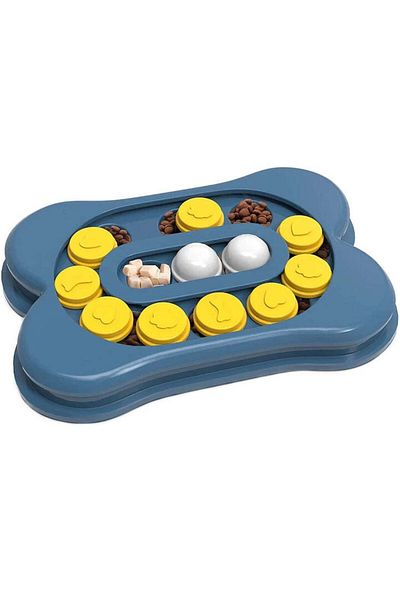 GRUNLUFT Bol de hrănire lentă pentru câini și pisici cu puzzle Grunluft HappyPET DT-BY-01