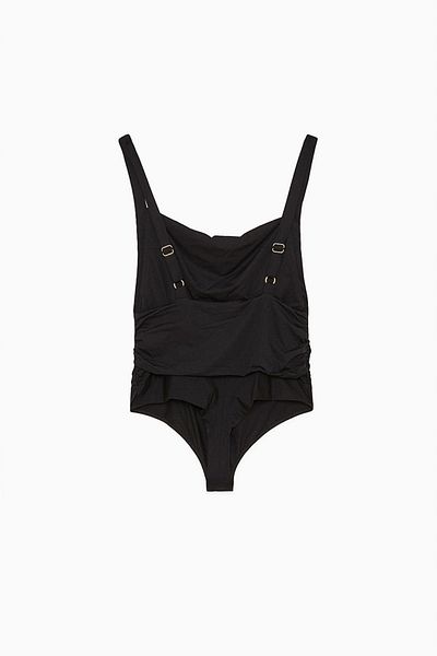 Patrizia Pepe BODY CU DRAPERIE - PATRIZIA PEPE - NEGRU, M