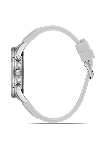 Polo Air Silicone Cord Color Glass Men Wrist Watch White Silver Color Pl-0986E4X