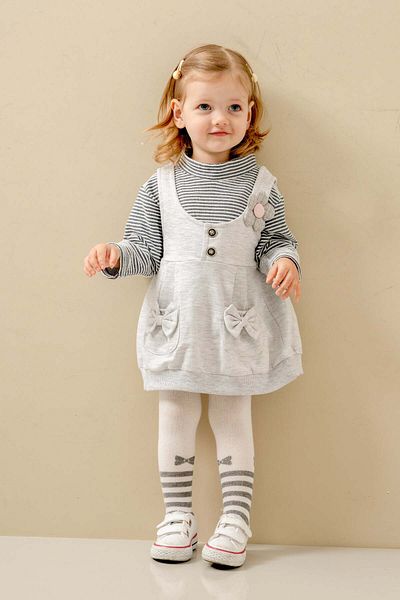 JNF kids Striped Bodysuit (with Pantyhose Gift)