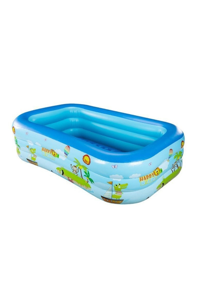 Depox Rectangular inflatable children's pool, 260 x 170 x 60 cm