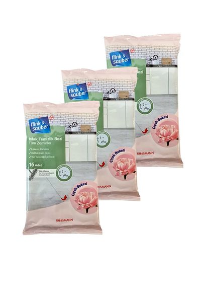 Flink Sauber Floor Cloth Wet Flower Bouquet 16 Pieces (3 Pieces)