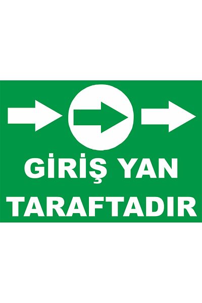 Outdoor One The Entrance Is on the Right Side Warning and Diversion Board 21Cmx29Cm 2 Pieces