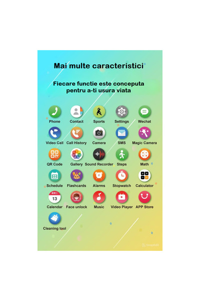 Smart Vibe Smartwatch for Kids GPS Tracker MiniWATCH® eKiD15 4G Video Call, Receive/Make Call, Blue