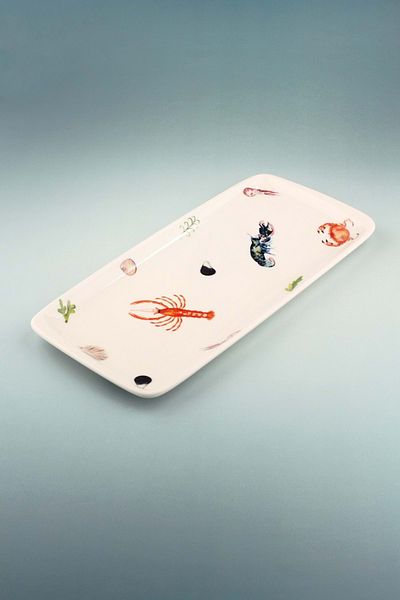 Bursa Porselen Dekor Fish Porcelain Tray