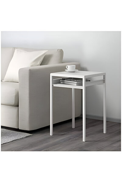 rexa طاولة جانبية مع سطح قابل للعكس - لون أبيض أو رمادي