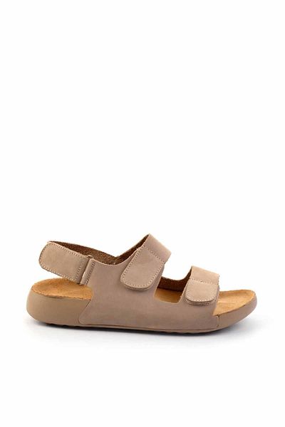 Bambi Beige Leather Women's Slippers K05819021101