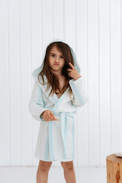 Tuğba Kuğu 4 Layer Muslin Bathrobe - Line Series