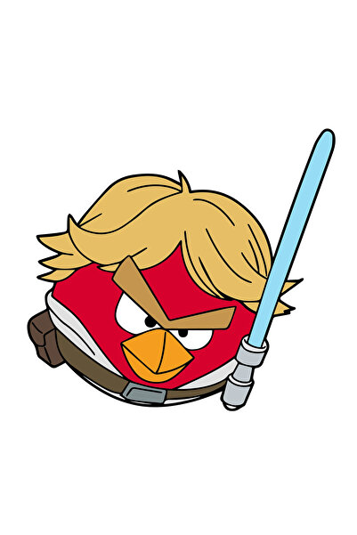 INOVATIX Set de 8 piese, autocolant Angry Birds Star Wars Luke luptând, INOVA...