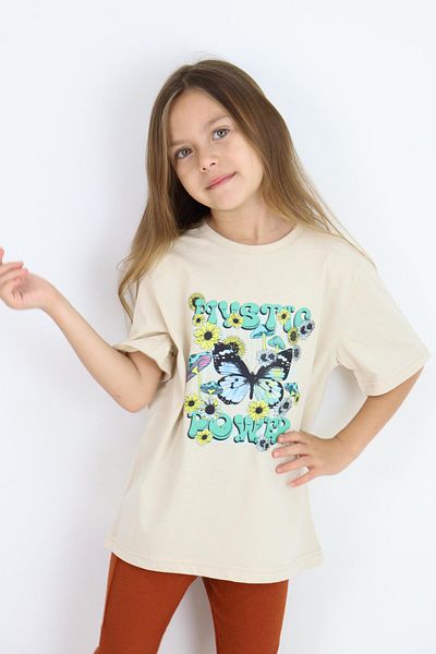 MiaBaby Tricou pentru fete cu imprimeu de bază 4-10 ani