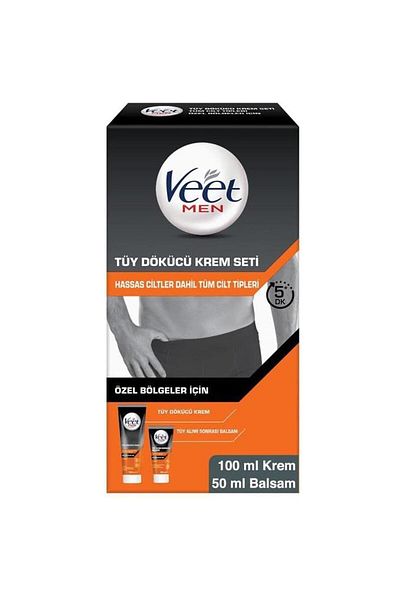 Veet Men Depilatory Cream for Private Areas 100 ml Balsam 50 ml