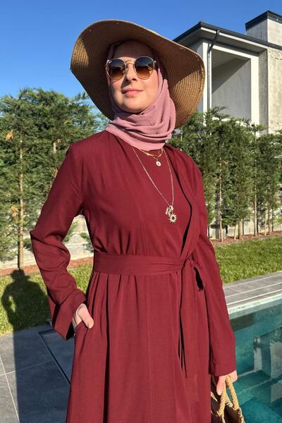 Rabia Şamlı Yaren Τριπλό Σετ Claret Red