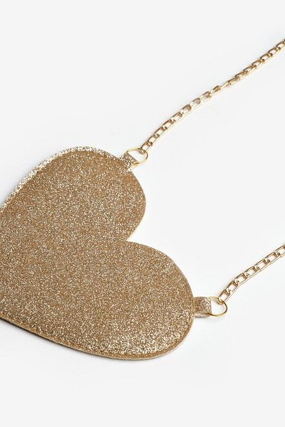 Le Mabelle Gold Heart Shaped Girl's Bag