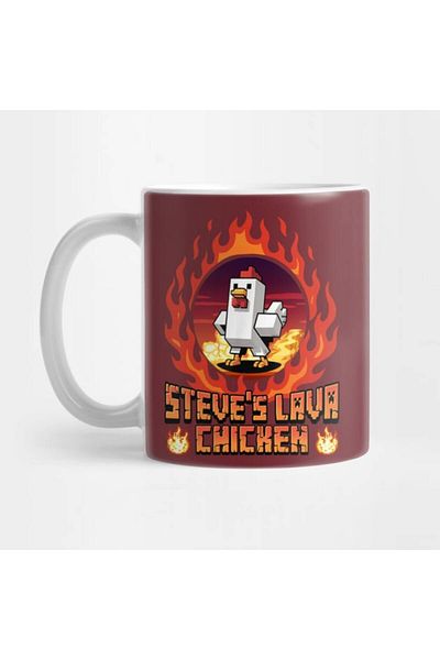 Pixxa Lava Chicken Miners Meme Mug Cup
