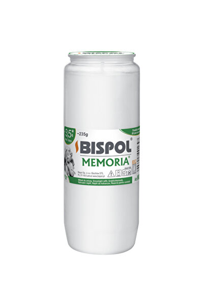BISPOL Candela rezerva Memoria WO4 alba 84 ore, Bispol 235gr