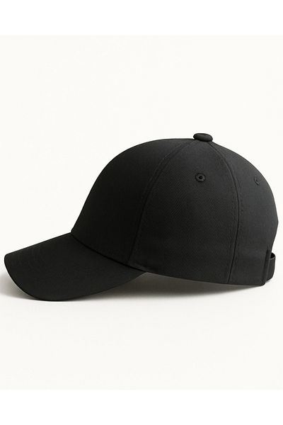 KEYFHOME Black Unisex Sports Hat Summer Cotton Sweatband & Air Holes Embroidered