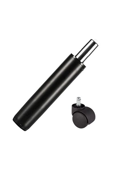 Depox Set role universale Ø11 mm, PVC și cilindru cu piston, gaz, pentru scaune de birou, negre, 35 cm