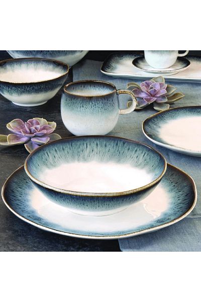 EasyLife Life Nuances Collection Porcelain Serving Bowl Blue and White 18cm