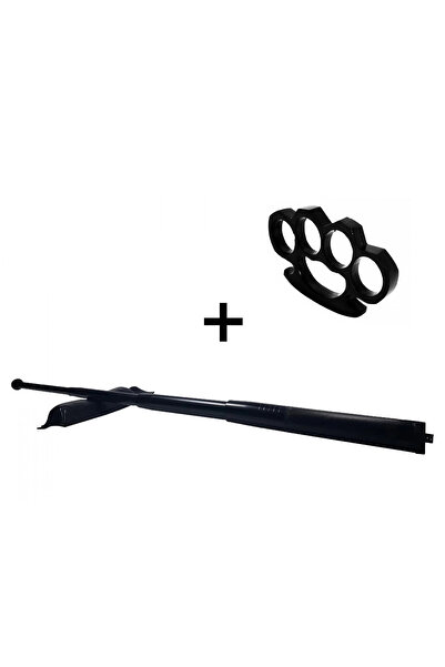 Depox Sada teleskopických ocelových holí, černá, 64 cm a černá krabička o tlo...