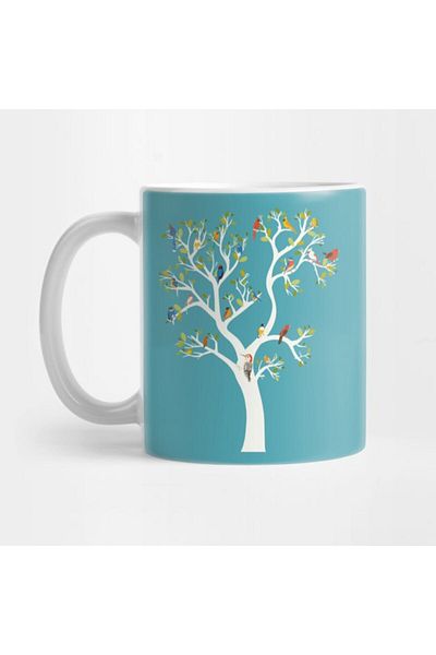 Pixxa Tree And Birds Mug Cup