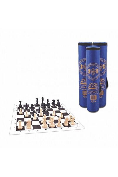 BYCEGU 1050651 School Chess Set-With Cloth Bag, Starokey