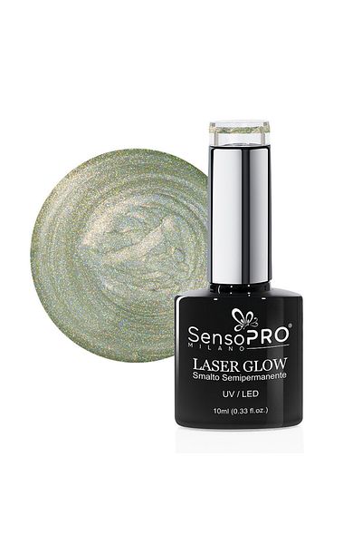 SensoPRO Milano Oja semipermanentă holografică Laser Glow SensoPRO Milano 10ml, Jade Paradise #16