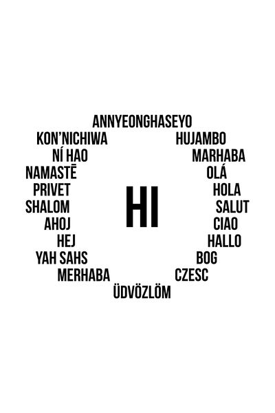 Pixxa Hello Mug Cup in Other Languages
