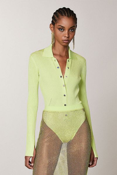 Patrizia Pepe BODY CU RIVIERI - PATRIZIA PEPE - GALBEN, M