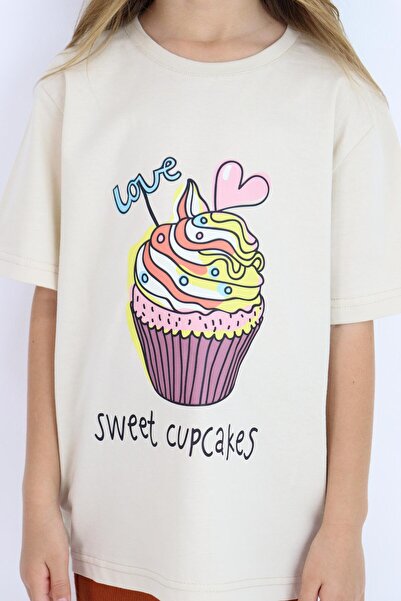 MiaBaby Basic Printed Girl's T-Shirt 4-10 Years