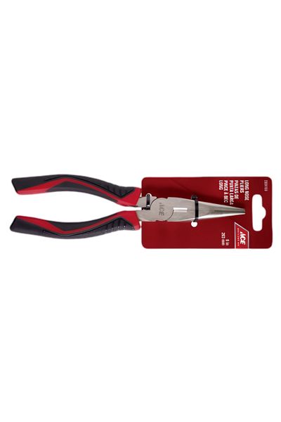 ACE Long Nose Plier Black and Red 8inch