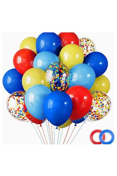 TrendiShop Set 65 Circus Balloons TrendiShop®, Premium Latex, Perfect for Parties and Festive Decorations, Blu