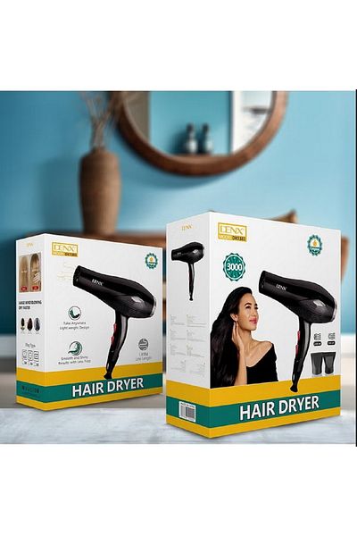 Denx مجفف شعر احترافي DENX DX1384 بقدرة عالية وتصميم مريح