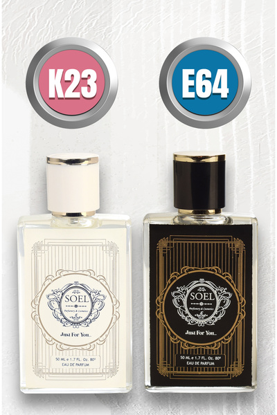 Soel Parfüm K23 Kadın Parfüm ve E64 Erkek Parfüm 50 ML EDP