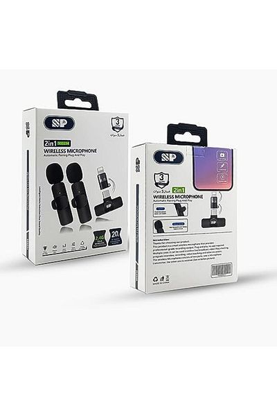 SP ISNUP ISNUP SP Wireless Clip Mic, Wireless Microphones, Lapel Clip-on Microphone, for iPhone, Laptop, Vide