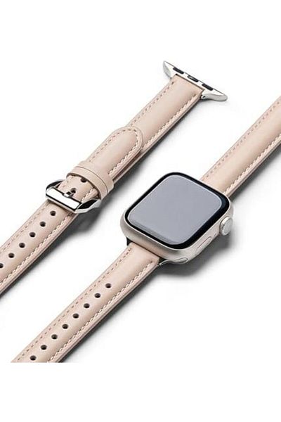Ringke Leather One Padded Slim Band for Apple Watch (40/41 / 42mm) – Genuine Cowhide Leather Strap