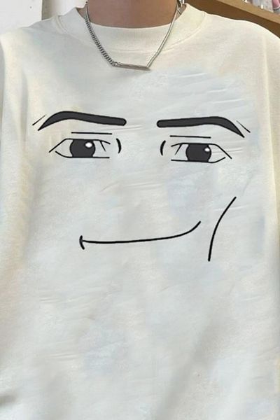 Köstebek White Roblox Face Man Unisex T-Shirt