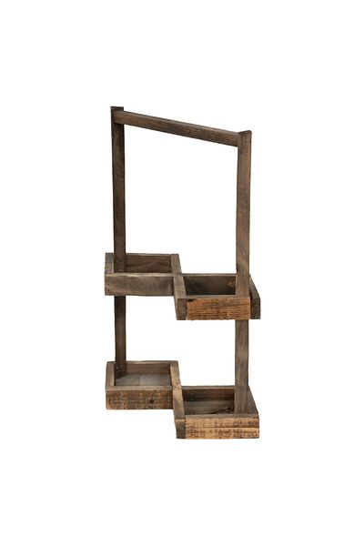 Clayre & Eef Wine Bottle Holder Brown Wood 27x14x42 cm
