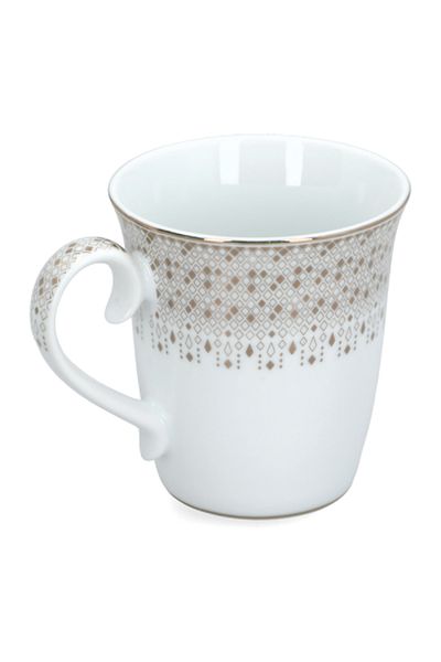 EasyLife Festive Collection Porcelain Coffee Mug White and Gold 275ml