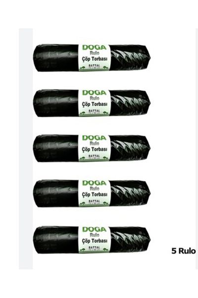 ECOPLAST Nature Jumbo Size Garbage Bag -300 Gr. - 90 Liters - 80 X 110 cm / 10 Pieces 5 Rolls (50 Pieces)