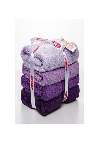 swilex Hoby Rainbow 4-Piece Towel Set Lilac