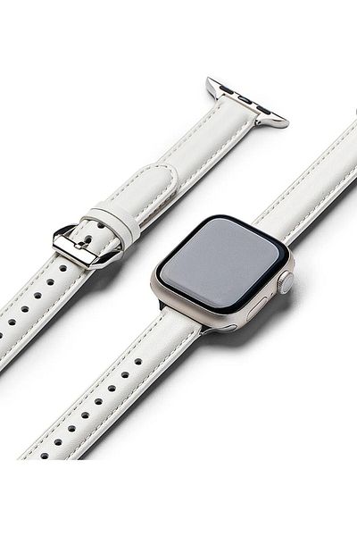 Ringke Leather One Padded Slim Band for Apple Watch (40/41 / 42mm) – Genuine Cowhide Leather Strap