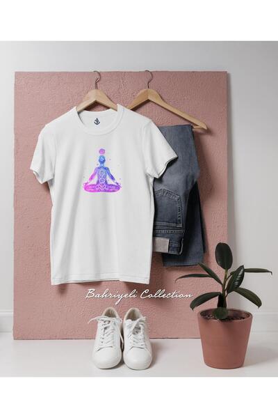 bahriyeli.jpeg Oversize Meditation Blue and Purple Designed Unisex T-Shirt