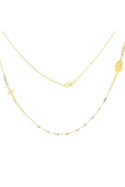 MOHI Fine Jewellery Lant din aur galben alb si rose de 14k