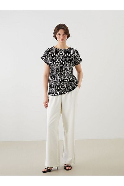 LC Waikiki Crew Neck Patterned Women's T-Shirt