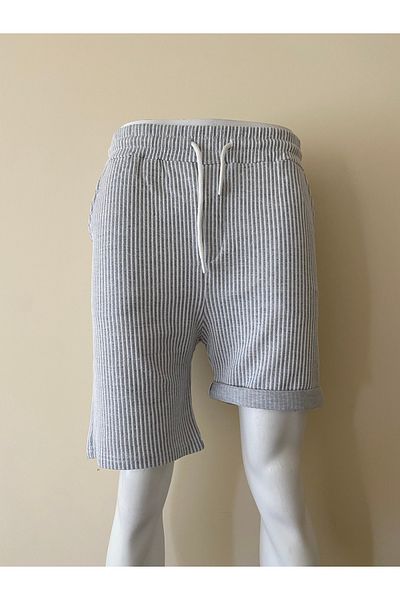 Brk store Men's Striped Knitted Shorts