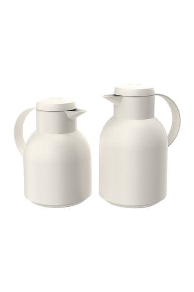 Bien Servi Ergonomic Design High Quality Plastic Vacuum Flask Set White