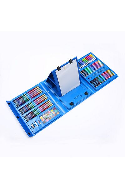 WePro Store XXL Complete Drawing and Painting Set, 208 Elements, Blue