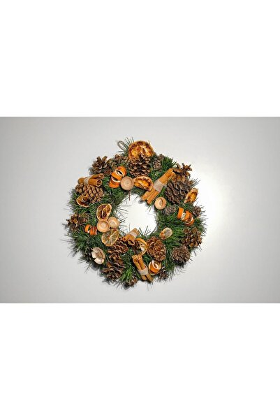 White Alamode Нова година Специална декорация за врата с борови шишарки