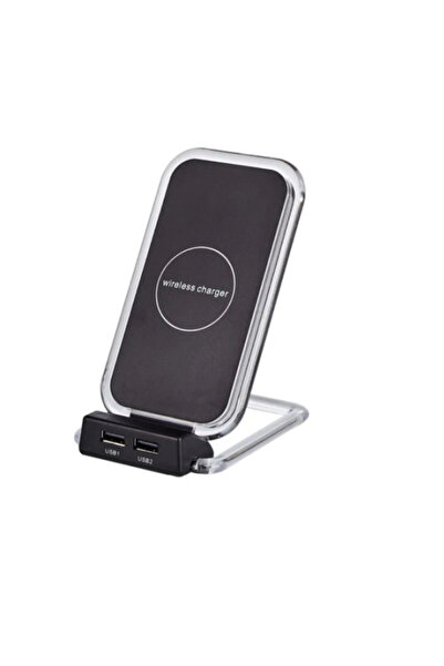 SIKS Încărcător wireless și suport de birou OJD-16 cu 2 porturi USB și 3 bobi...