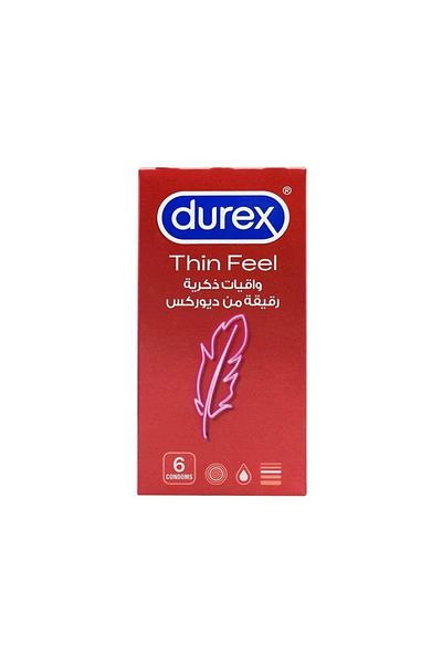 Durex ديوركس Feel Thin واقيات ذكرية رقيقة 6 حبة